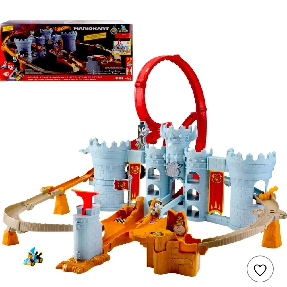 Hot Wheels Mario Kart Bowser’s Castle Track Set